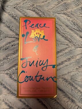 Juicy Couture Peace Love Eau de Parfum Pink & Teal with Gold Trim